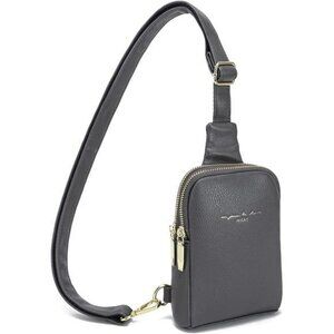 Travel Small Sling Bag Leather Crossbody Bags for Women Fanny Packs Cross Body